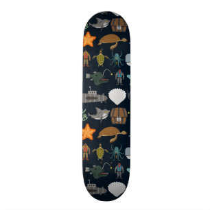 Skateboard Motif 1 d'habitants d'océan
