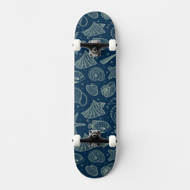 Skateboard Motif 2 d'habitants d'océan (Recto)