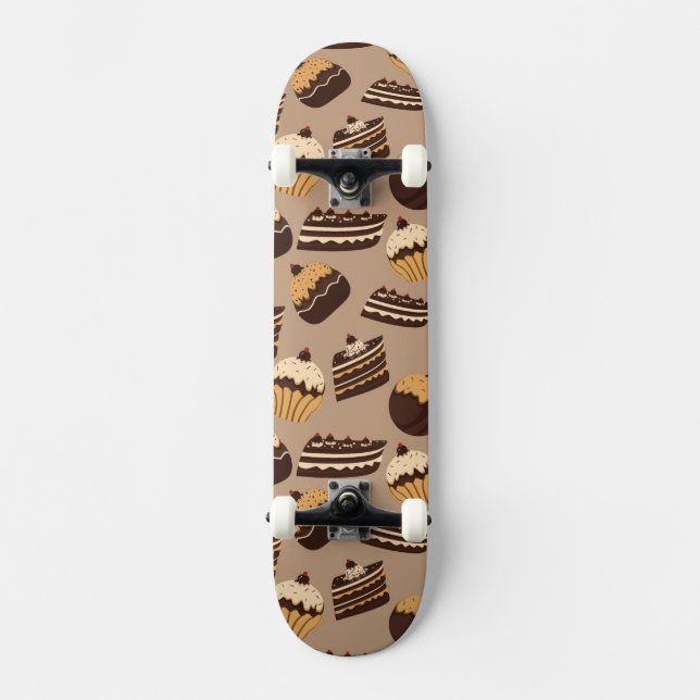 Skateboard Motif 3 de chocolat et de pâtisseries (Recto)