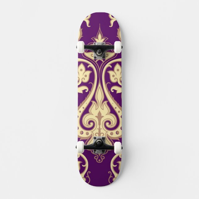 Skateboard Motif 4 de damassé (Recto)
