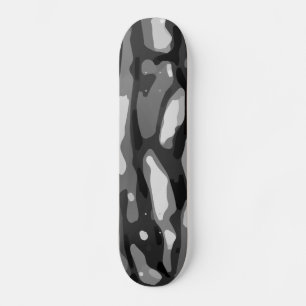 Skateboard Motif Abstrait  Black White
