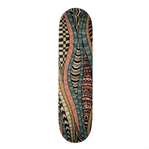 Skateboard Motif abstrait dans le style ethnique