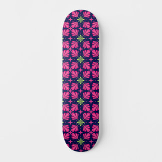 Skateboard Motif abstrait de pétales florales roses géométriq