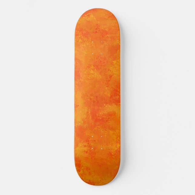 Skateboard Motif Abstrait orange (Recto)