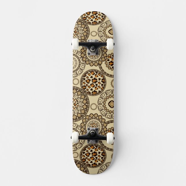 Skateboard Motif africain 3 de peau de guépard (Recto)