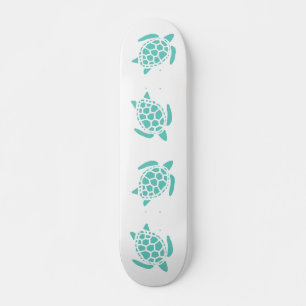 Skateboard Motif Aqua Blue Sea Turtles