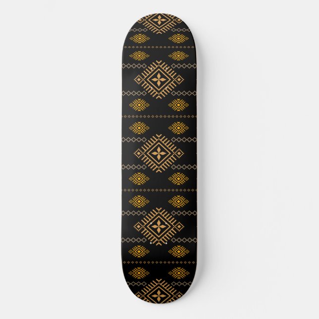 Skateboard Motif autochtone Culture Boho Conception ethnique (Recto)