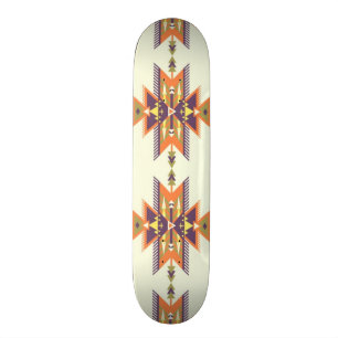 Skateboard Motif aztèque coloré