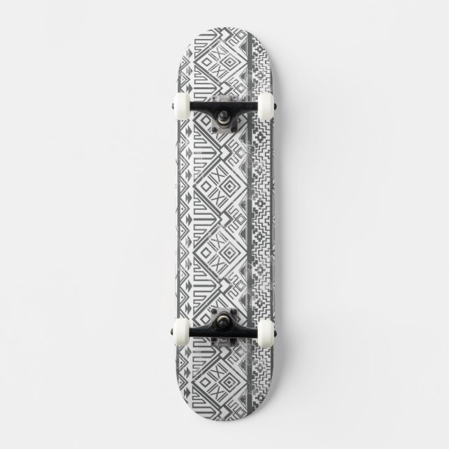 Skateboard Motif aztèque géométrique abstrait 2 (Recto)