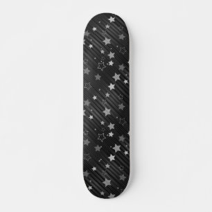 Skateboard Motif Black Stars