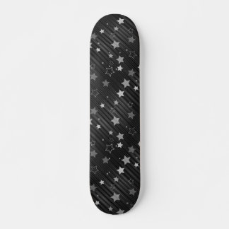 Skateboard Motif Black Stars
