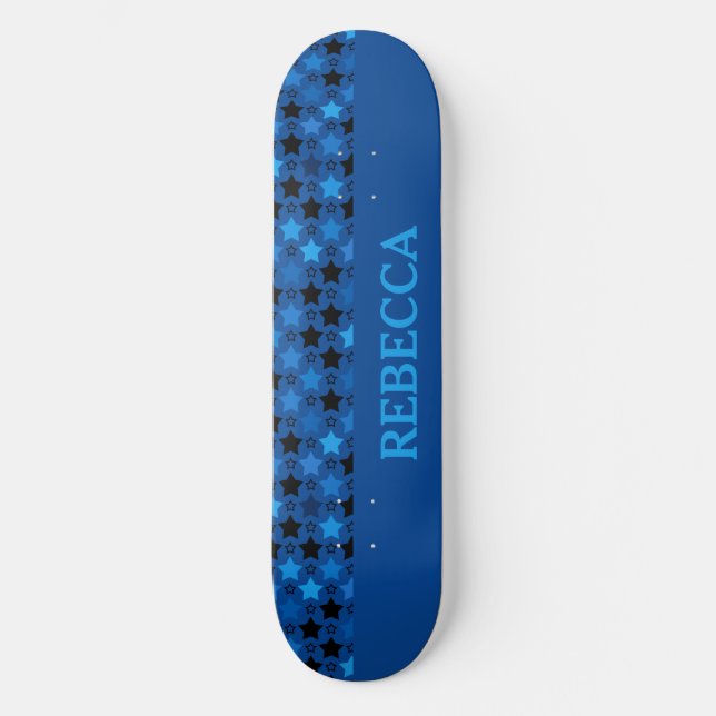 Skateboard Motif Blue Star (Recto)