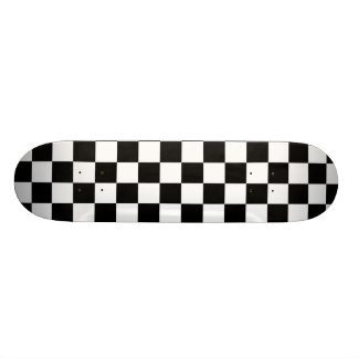 Skateboard Motif Checkered noir et blanc