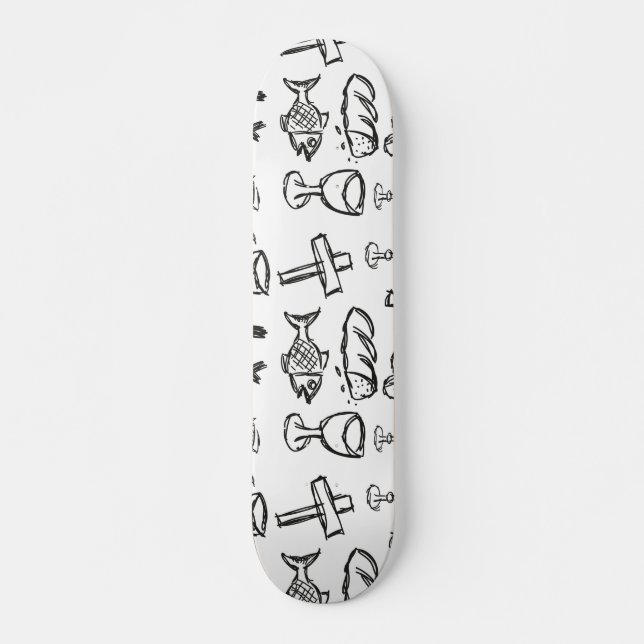 Skateboard Motif chrétien (Devant)