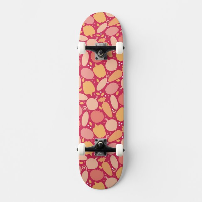 Skateboard Motif coloré de légumes (Recto)