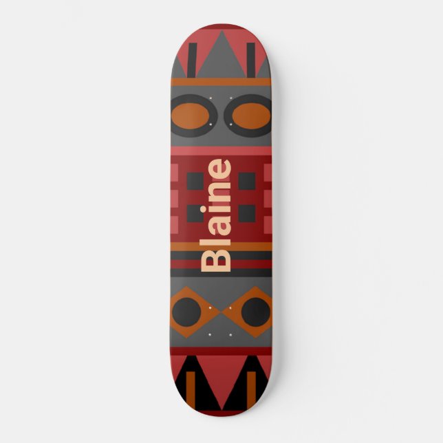Skateboard Motif coloré funky (Recto)