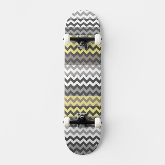 Skateboard Motif de bande Chevron Zigzag (Recto)