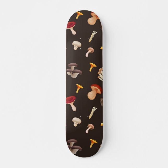 Skateboard Motif de champignons (Devant)