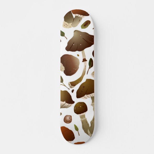 Skateboard Motif de champignons (Devant)