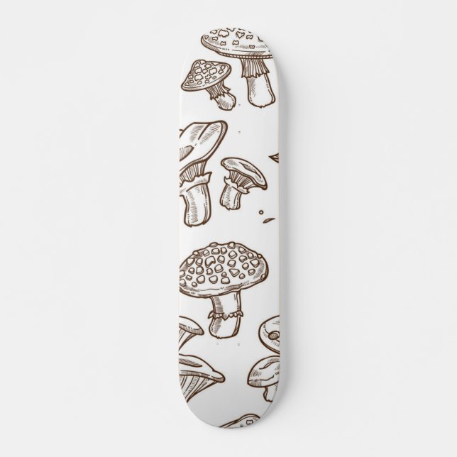 Skateboard Motif de champignons (Devant)
