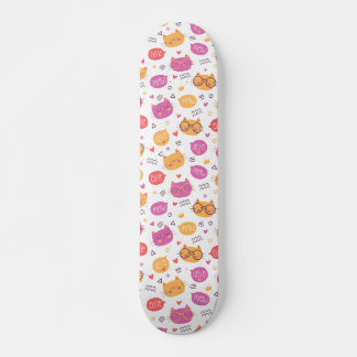 Skateboard Motif de chat à main mignonne