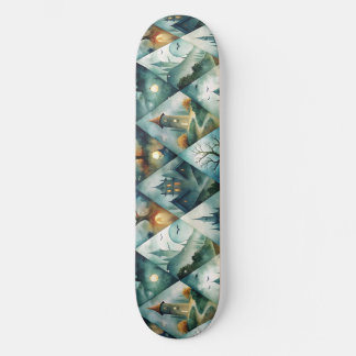 Skateboard Motif de château gothique Halloween