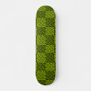 Skateboard Motif de coeurs de tableau de bord en Lime Green