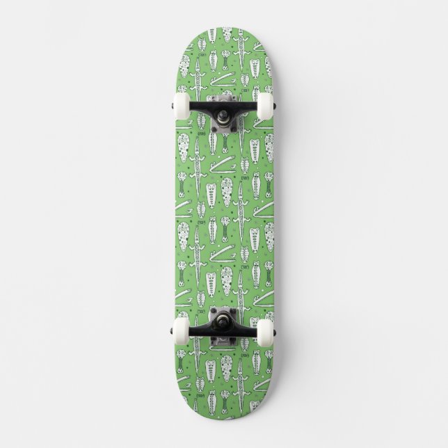 Skateboard Motif de crocodile de croquis (Recto)