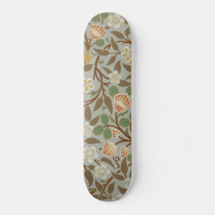 Skateboard Motif de fleur de trèfle d'art de William Morris