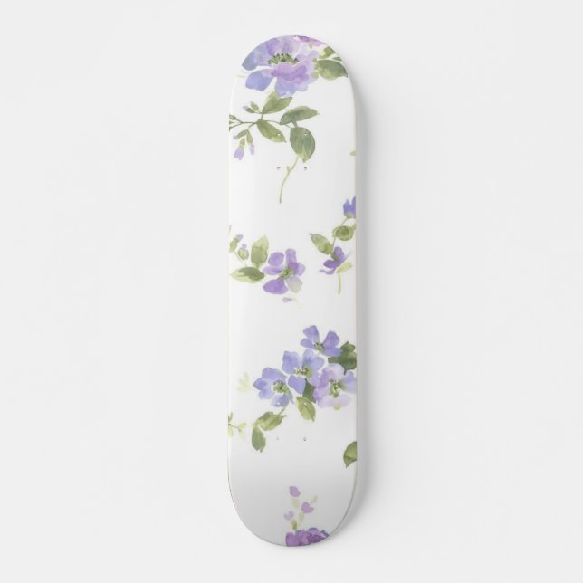 Skateboard Motif de fleurs (Devant)