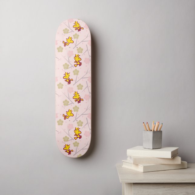 Skateboard Motif de fleurs de cerisiers roses Woodstock (Art mural)