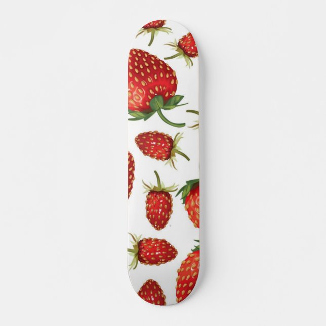 Skateboard Motif de fraises (Devant)
