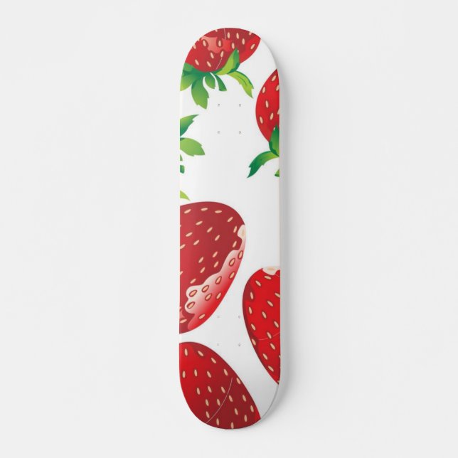 Skateboard Motif de fraises (Devant)