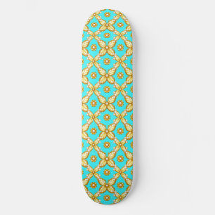 Skateboard Motif de papillon doré luxueux avec accent de perl