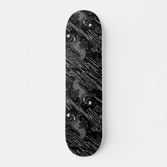 Skateboard Motif de poissons de Koi (Devant)
