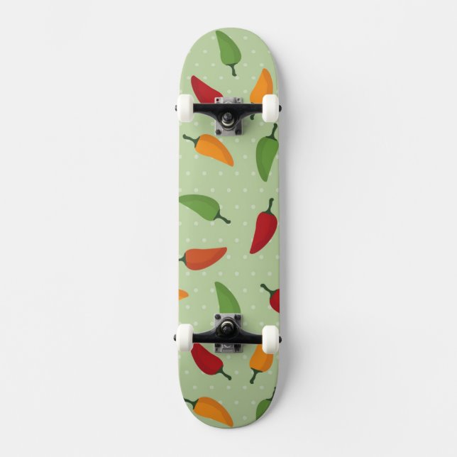 Skateboard Motif de poivre de piments (Recto)