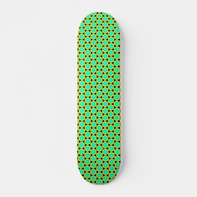 Skateboard Motif de polygone vert (Devant)