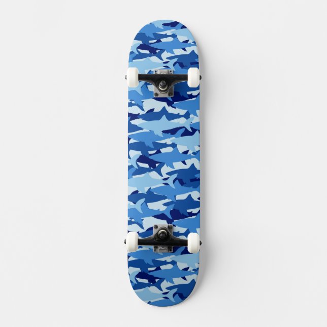 Skateboard Motif de requin bleu (Recto)