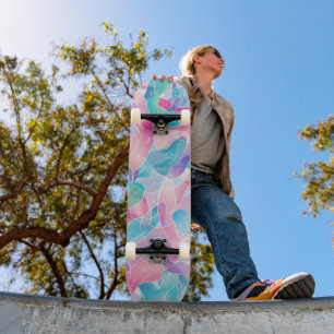 Skateboard Motif de ruban abstrait pastel