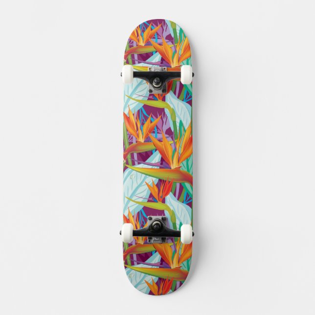 Skateboard Motif de Strelitzia (Recto)