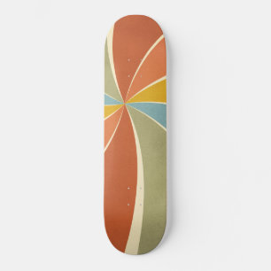 Skateboard Motif de style de peinture mixte Hippie rétro