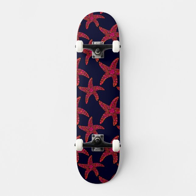 Skateboard Motif de style d'étoiles de mer (Recto)