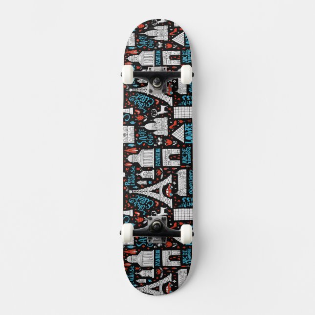 Skateboard Motif de symboles de la France | (Recto)