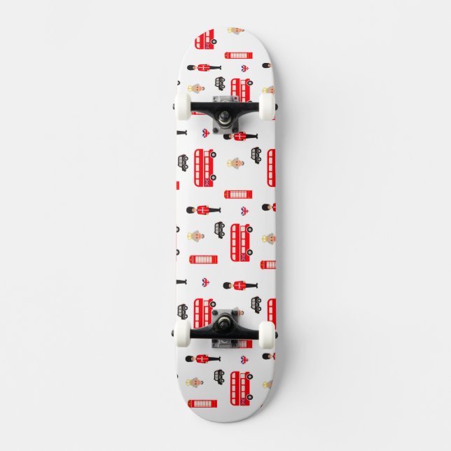 Skateboard Motif de symboles de l'Angleterre (Recto)