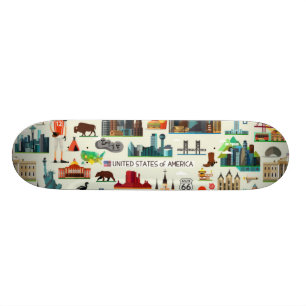 Skateboard Motif de symboles des Etats-Unis
