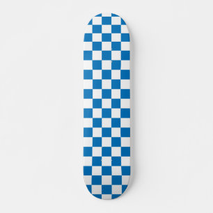 Skateboard motif de tableau de bord bleu et blanc