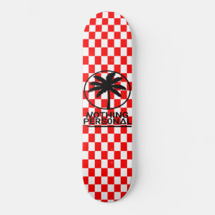 Skateboard Motif de tableau de bord rouge et blanc