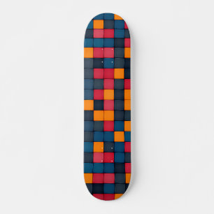 Skateboard Motif de texture coloré moderne et géométrique
