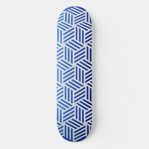 Skateboard Motif de trame isométrique gris moderne