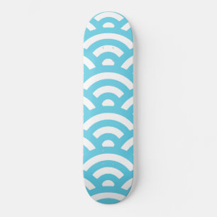 Skateboard Motif de vague bleue